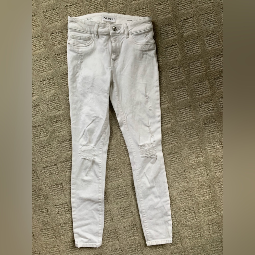 DL 1961 Margaux Instasculpt Ankle Skinny Porcelain Jeans